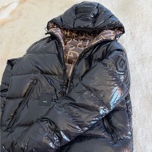 Shiny Reversible Black Puffer Jacket
